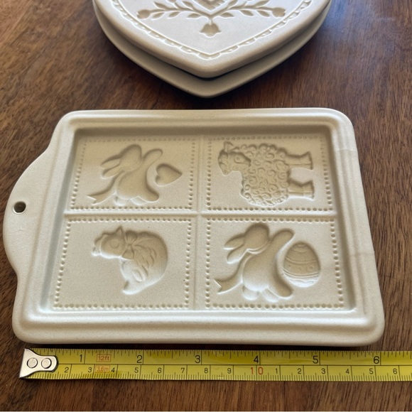 Cookie Press Stoneware Pampered Chef ‘92 & Unbranded Vintage Valentine Easter - Picture 7 of 9